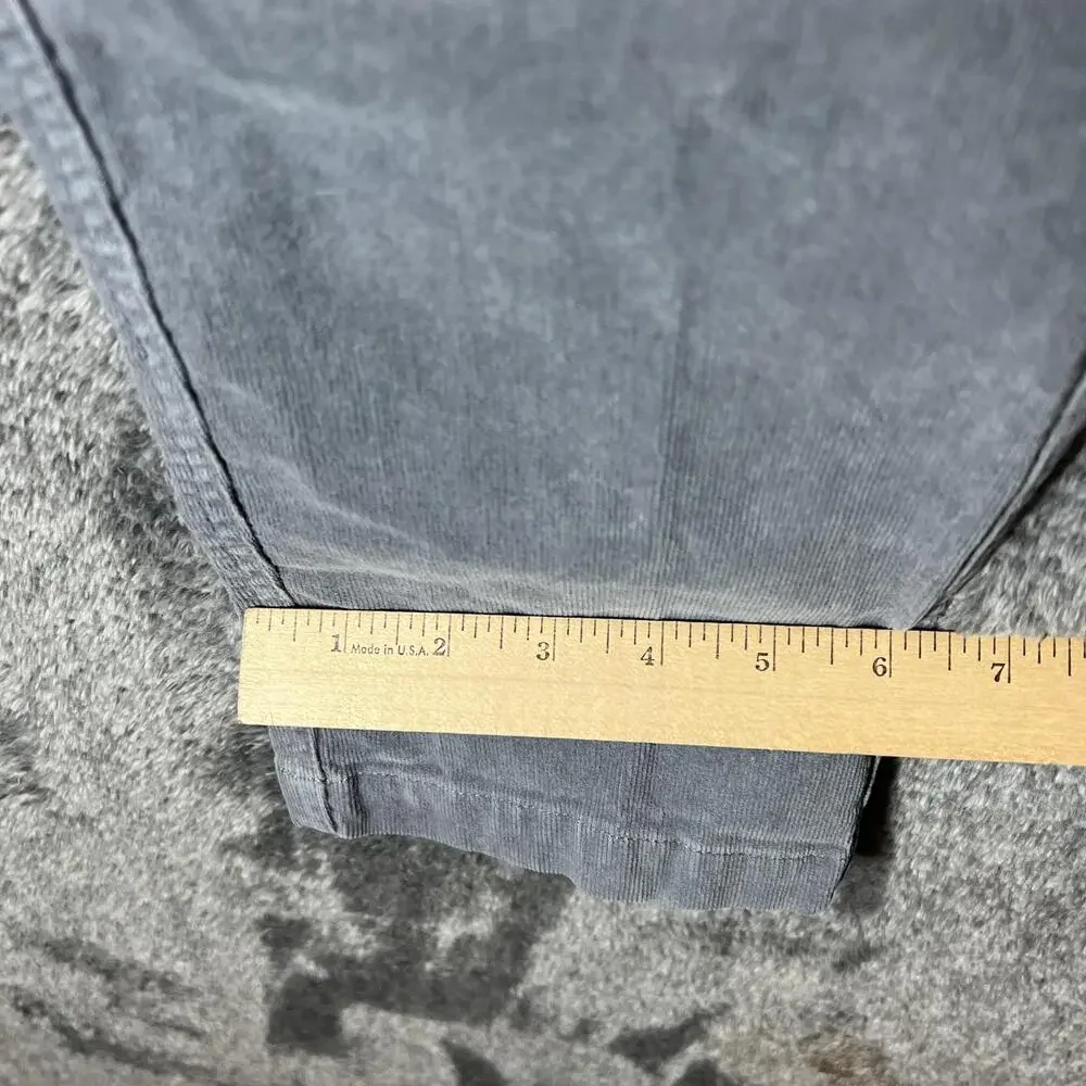 Vuori Pants Mens Medium Gray Chino Corduroy Relaxed Tapered Pleated
